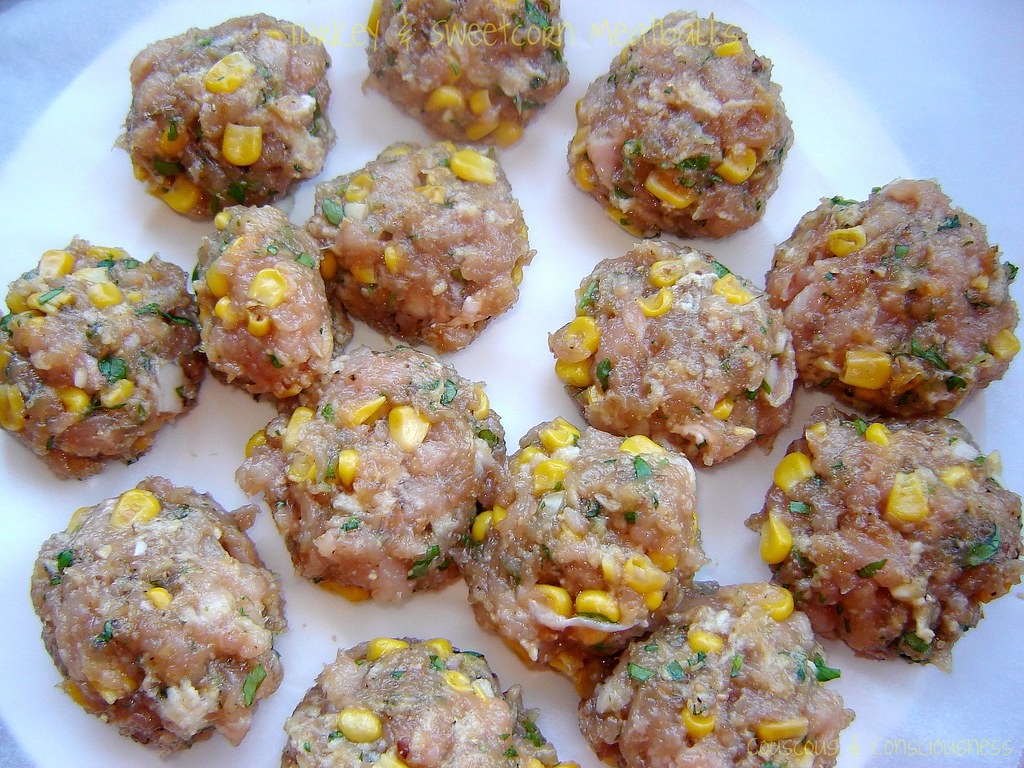 Turkey & Sweetcorn Meatballs with Roasted Red Pepper Sauce 6