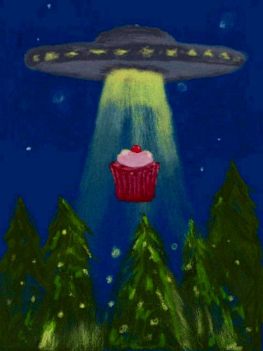 Alien Abduction Cupcake