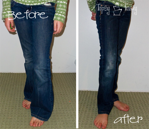 Transforming my bootcut jeans into Skinny Jeans | Ashlee Marie