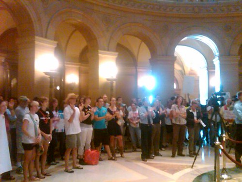 Pro-equality rally inside the Minnesota Capitol Rotunda