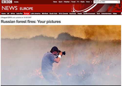 BBC Screen Capture: Russian forest fires