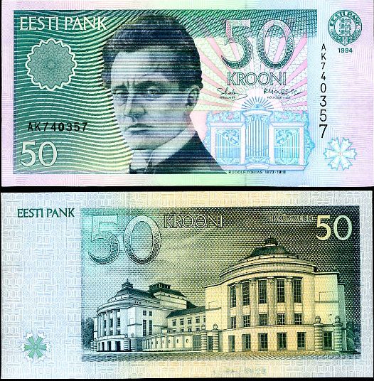50 Krooni Estónsko 1994-5