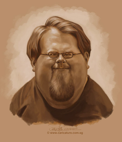 Schoolism Assignment 4 - monochromatic value painting of Nate - 2 small