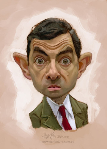 digital sketch of Mr Bean - 3 small