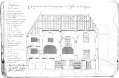 Plan de la chapelle du couvent des Bernardines à Orgelet (Jura)