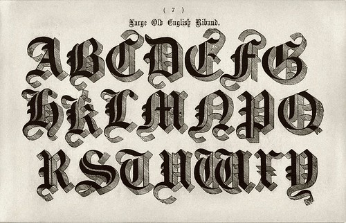 001-Alfabeto Antiguo Ingles Riband-Examples of Modern Alphabets… 1913- Freeman Delamotte