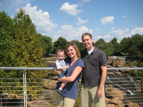 Mama, Papa and Henry in downtown Greenville SC