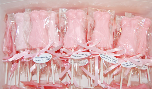 light pink lingerie corset bridal shower favors