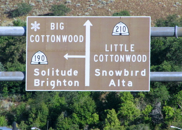 Cottonwood Canyons sign