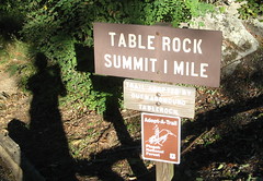 Trail sign at Table Rock