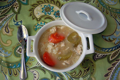Hearty Chicken + Rice Soup