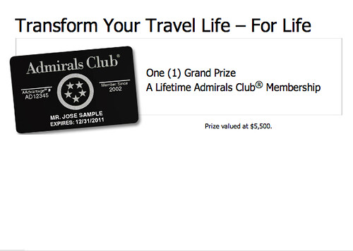 Admirals Club Promotion