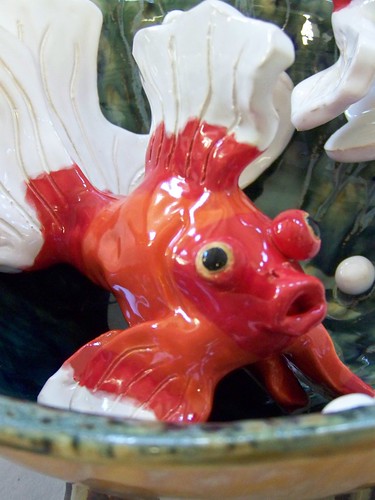 goldfish bowl decorations. Custom GoldFish Bowl. This owl is made of stoneware ceramic clay with