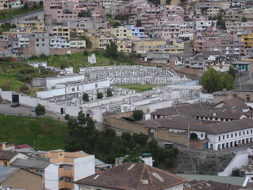 Quito - Graveyard on the Hillside of Pichincha, Next to El Placer, as Seen from the Yaku Museo del Agua