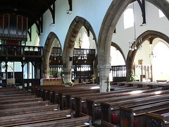St Mary - Higham Ferrers church interior early English arches