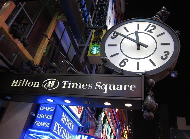 Hilton Times Square Clock