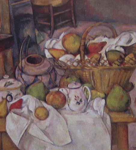 Kitchen Table (Still Life with Basket), Paul Cézanne, 1888-1890,  Musée d’Orsay, De Young Museum, San Francisco