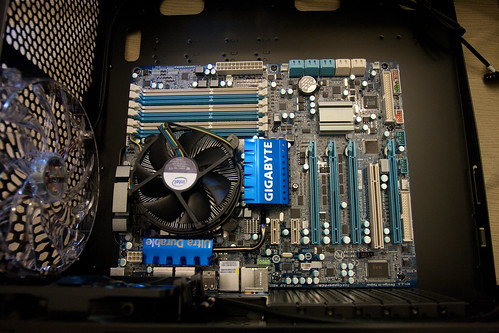 Motherboard and CPU Installed