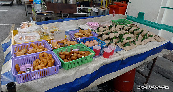 Roadside stall selling little snacks