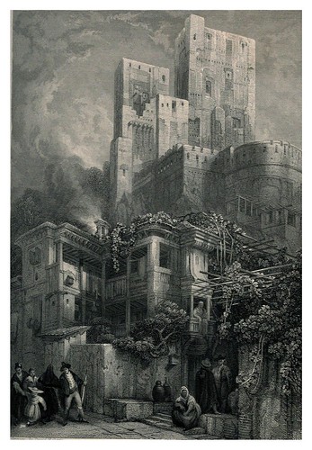 005-La torre Bermellon-Tourist in Spain-Granada-1835-David Roberts