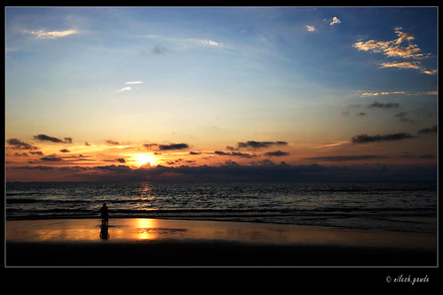 sunset at Tarkarli Beach