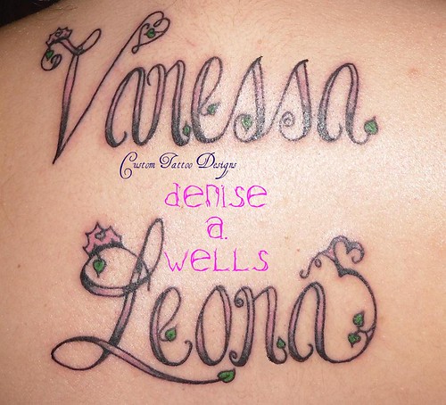 Vanessa Leona Inked Name Tattoo Designs by Denise A Wells