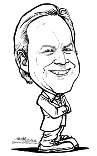 caricature for DHL - Roger Crook