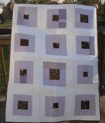 lavender/brown charity quilt