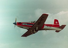 Small light aircraft at 1990s air show