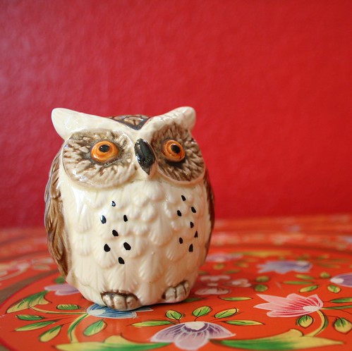 Vintage Owl Salt Shaker