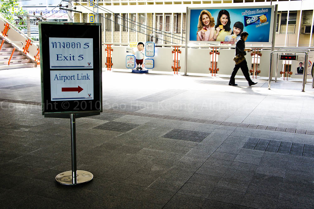 Exit 5 at Phaya Thai Station For Airport Link @ Bangkok, Thailand