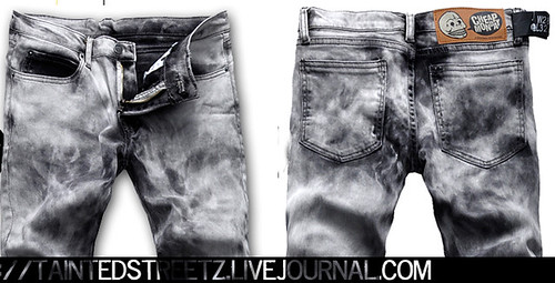 #14 Acid black gray jeans
