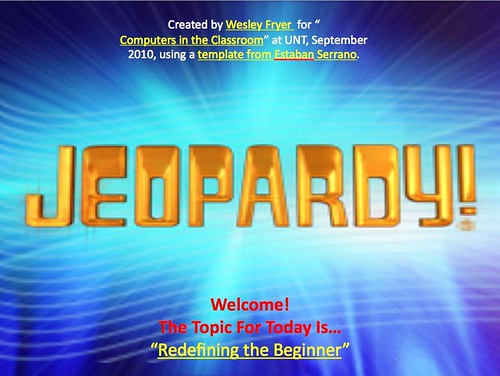 Jeopardy! Redefinining the Beginner
