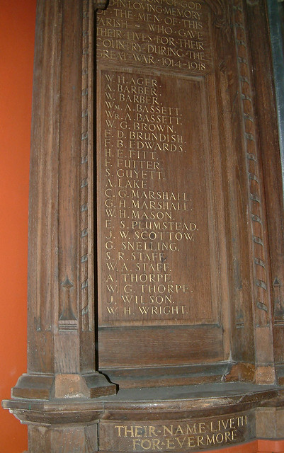 St Saviour - The Great War Roll of Honour