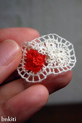 Flowers of needle lace