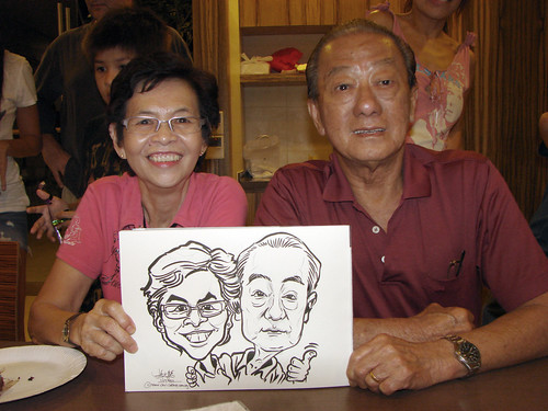 Caricature live sketching for birthday party 11092010 - 10