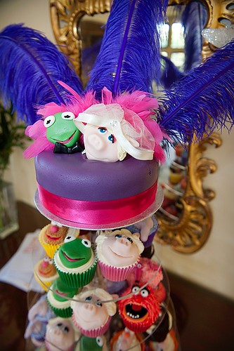 All of the characters on the Muppet cupcakes were made out of a mix of regal