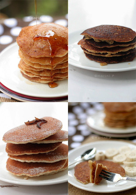 All types of pancakes
