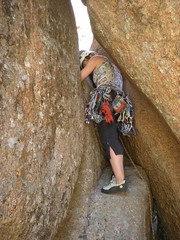 Jen Climbing Prologue Variation (5.4)