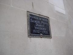 Samuel Pepys' historical marker, London