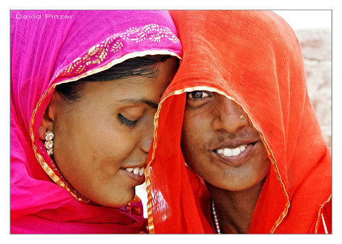 Smile behind Saris