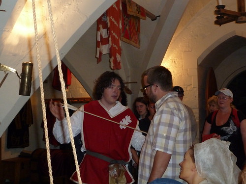 Guy using me as an example at Warwick castle