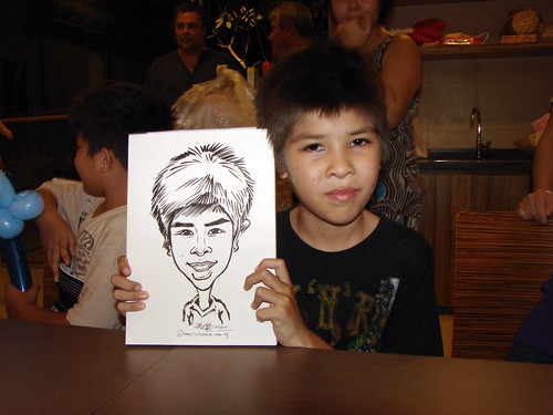Caricature live sketching for birthday party 11092010 - 12