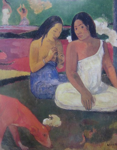 Arearea (Joyousness) (detail), Paul Gauguin, 1892, Musée d’Orsay, De Young Museum, San Francisco