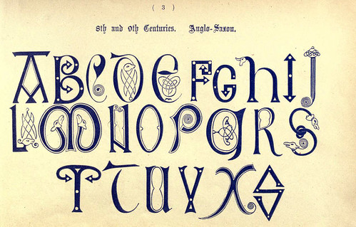 011- Siglos VIII y IX anglosajon- The book of ornamental alphabets, ancient and mediaeval..1914-F. Delamotte