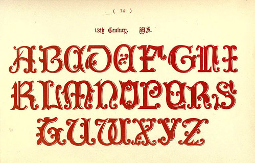 014- Siglo XIII- The book of ornamental alphabets, ancient and mediaeval..1914-F. Delamotte