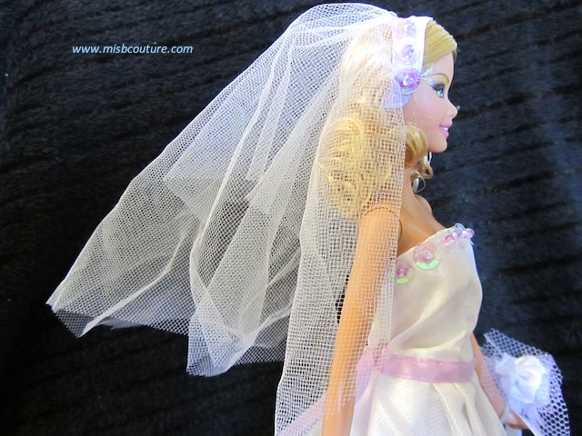 Purple and White Wedding Dress