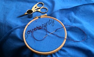 Embroidered word: Sovereignty