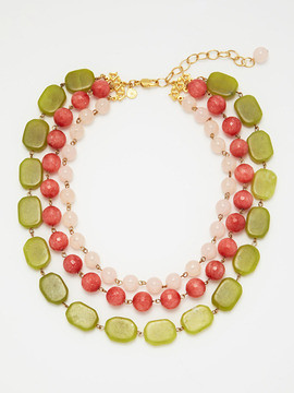 David Aubrey necklace green-pink