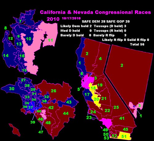 California and Nevada Congressional Races 2010